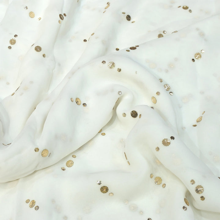 Viscose Georgette Hand Work Mukaish Fabrics