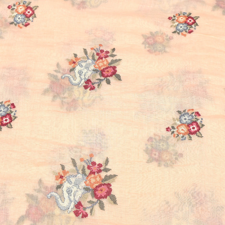 Mul Chanderi Crosstitch Embroidery Fabrics