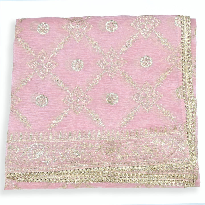 Fendi Tissue Zari Foil Embroidery Dupatta