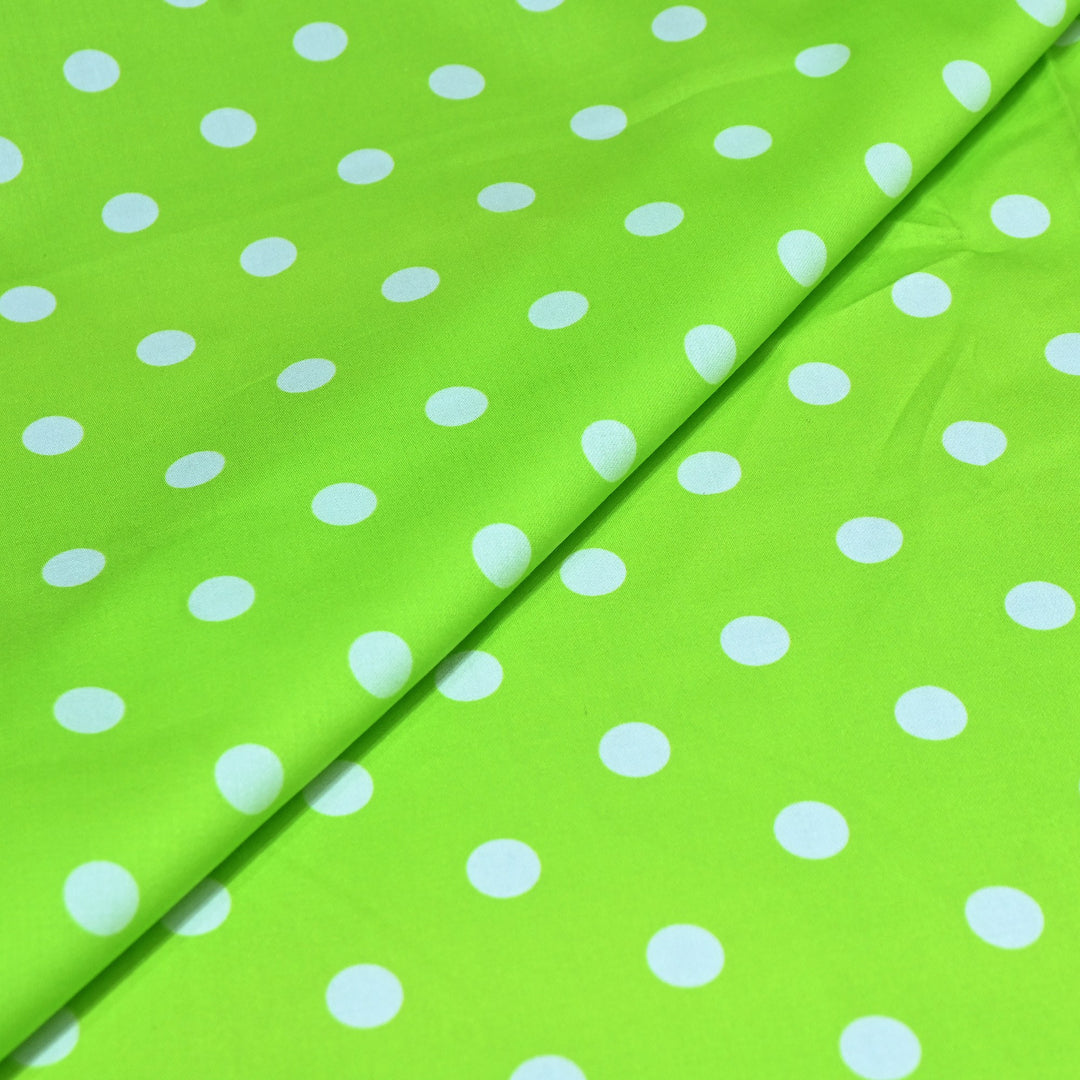 Glace Cotton With Beautiful Polka Dot Print Fabric – Lightweight Designer Cotton Fabric - LT0185-9