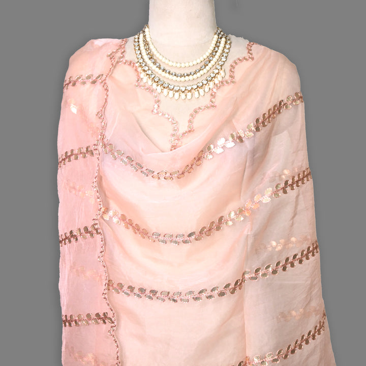Organza Gota Patti Work Dupatta – Elegant Ethnic Dupatta for Women