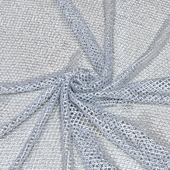 IMPORTED NET EMBROIDERY FABRIC WITH SHIMMER BEADS- LM001/26-7- 03