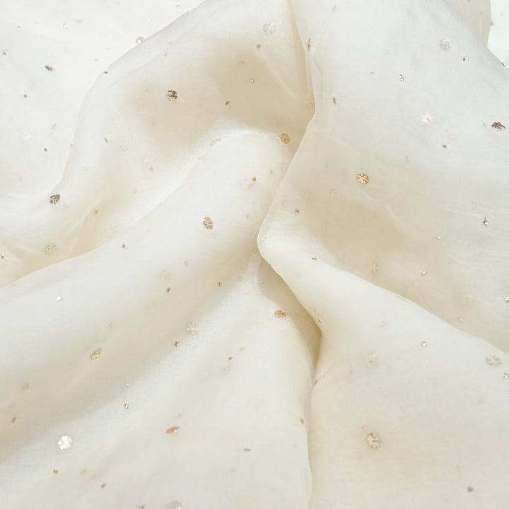 28gm Organza Dana & Tikki Mix Mukaish Hand Work Fabric