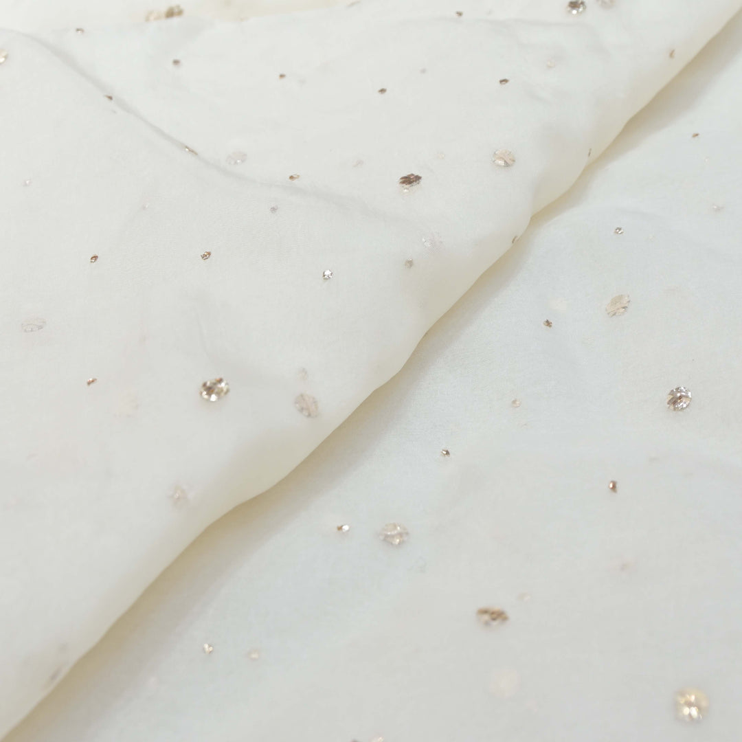 28gm Organza Dana & Tikki Mix Mukaish Hand Work Fabric