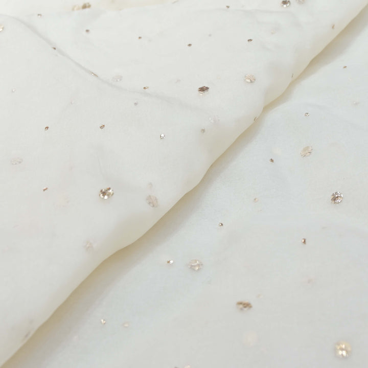 28gm Organza Dana & Tikki Mix Mukaish Hand Work Fabric