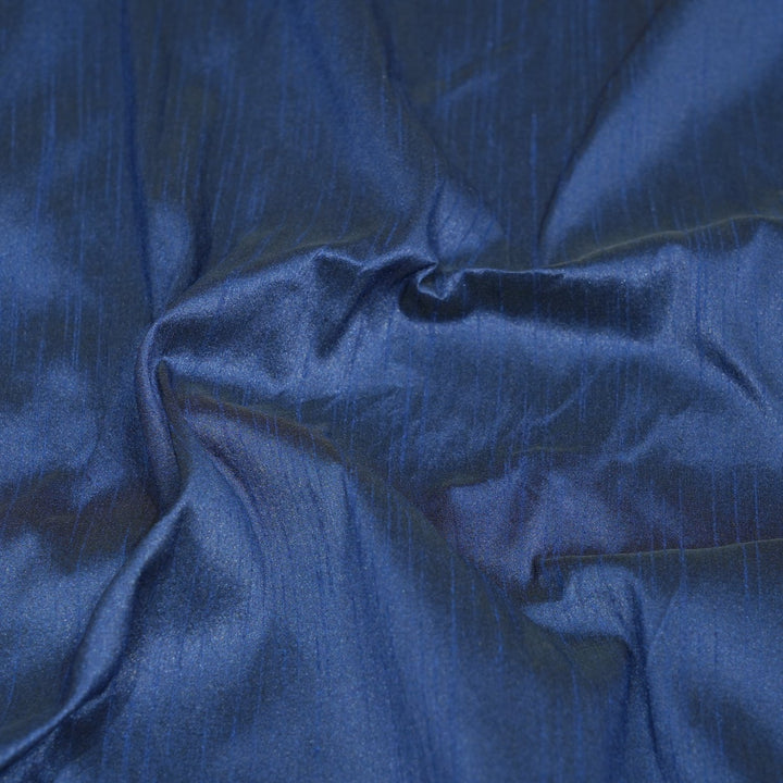 Navy Blue Colour Poly Dupion Fabrics