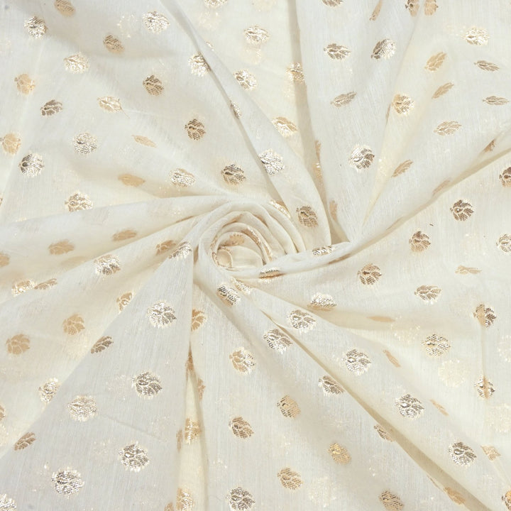 Dyeable Badla Zari Chanderi Fabrics