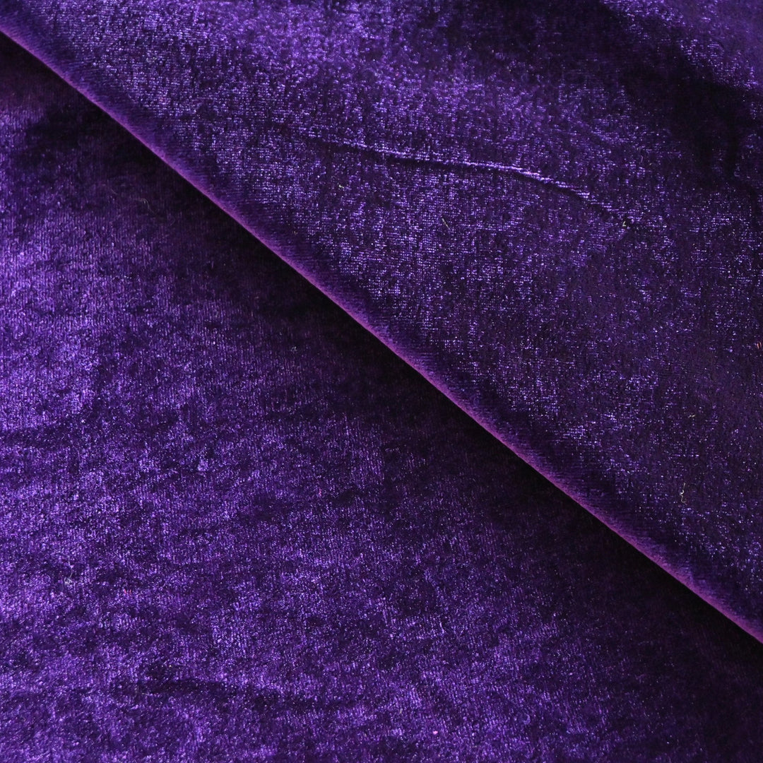 Purple Haze Color Plain Pure Silk Velvet Fabrics