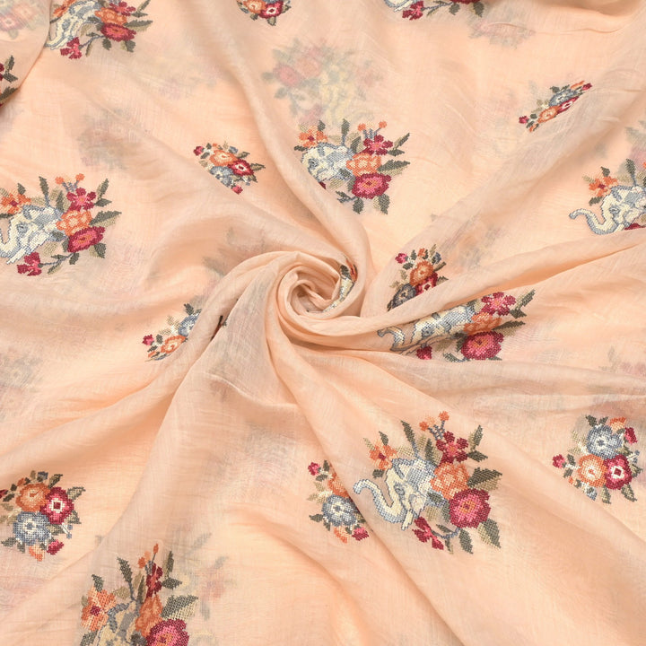 Mul Chanderi Crosstitch Embroidery Fabrics