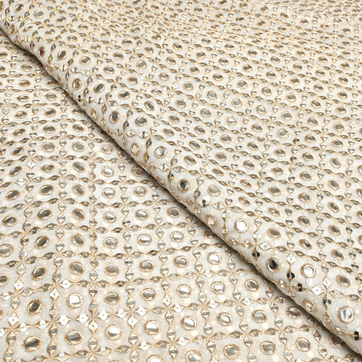 Viscose Georgette Zari Sequins Embroidery Fabrics