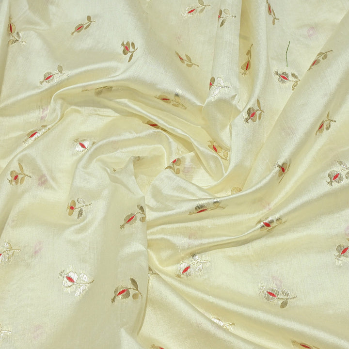 Chiniya Silk Dyeable Meena Buti Fabric