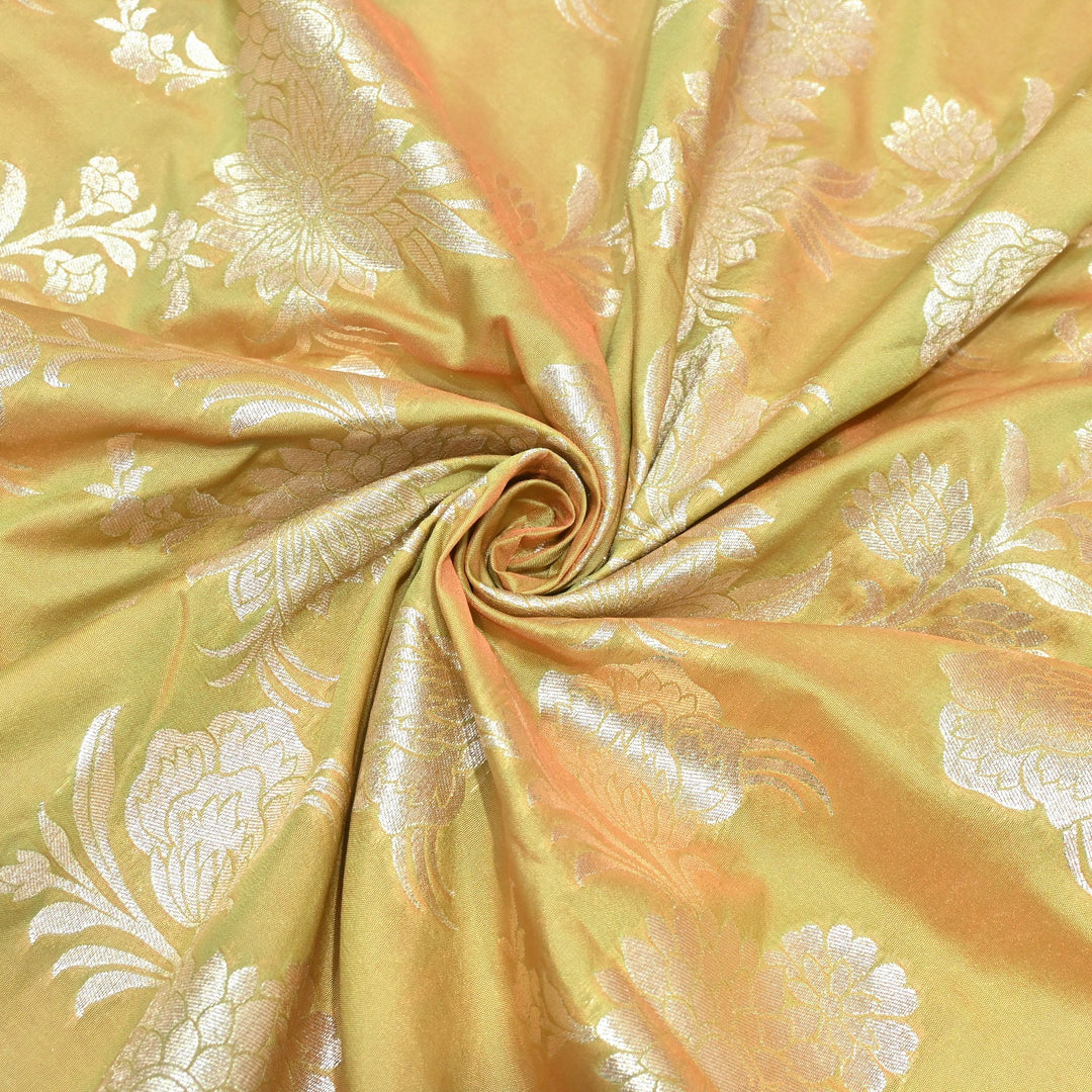 Katan Silk Zari Jaal Brocade Fabrics