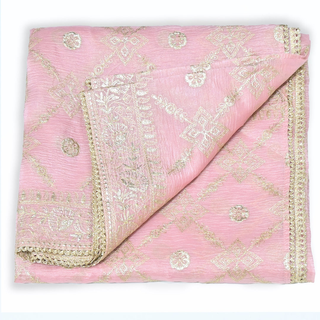 Fendi Tissue Zari Foil Embroidery Dupatta