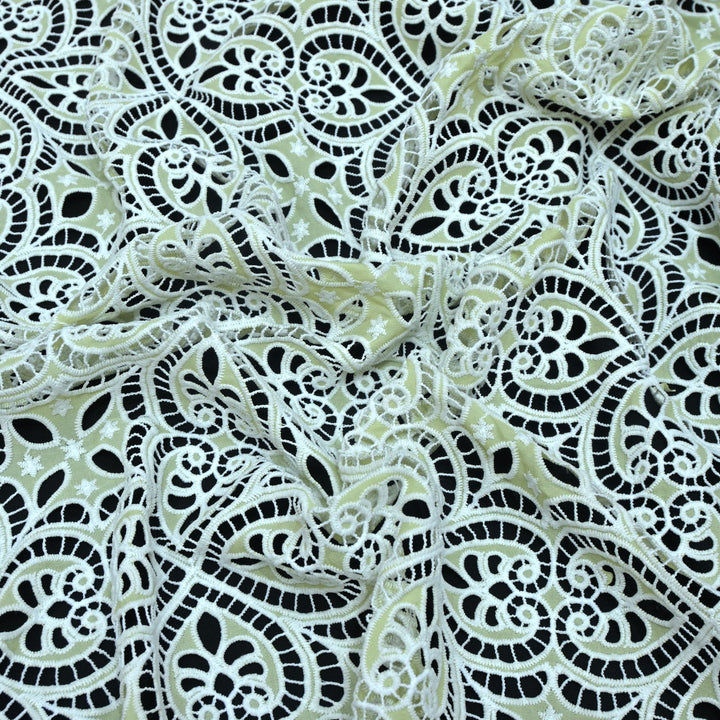 Cut Work Embroidered Fabric on Imported Crepe