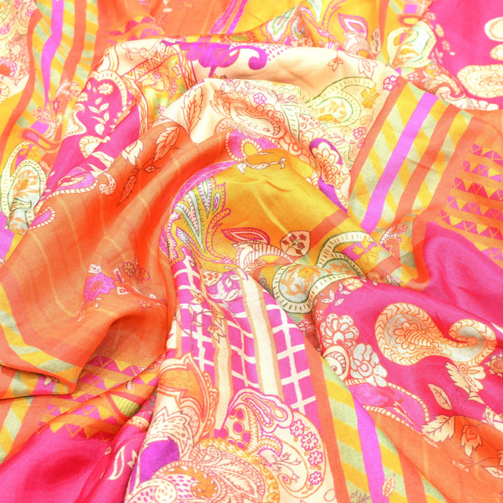 Premium Muslin Digital Print Fabric - 000844-17