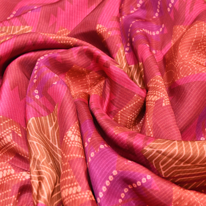 Multicolor Muslin Digital Print Fabric-KTP44-05