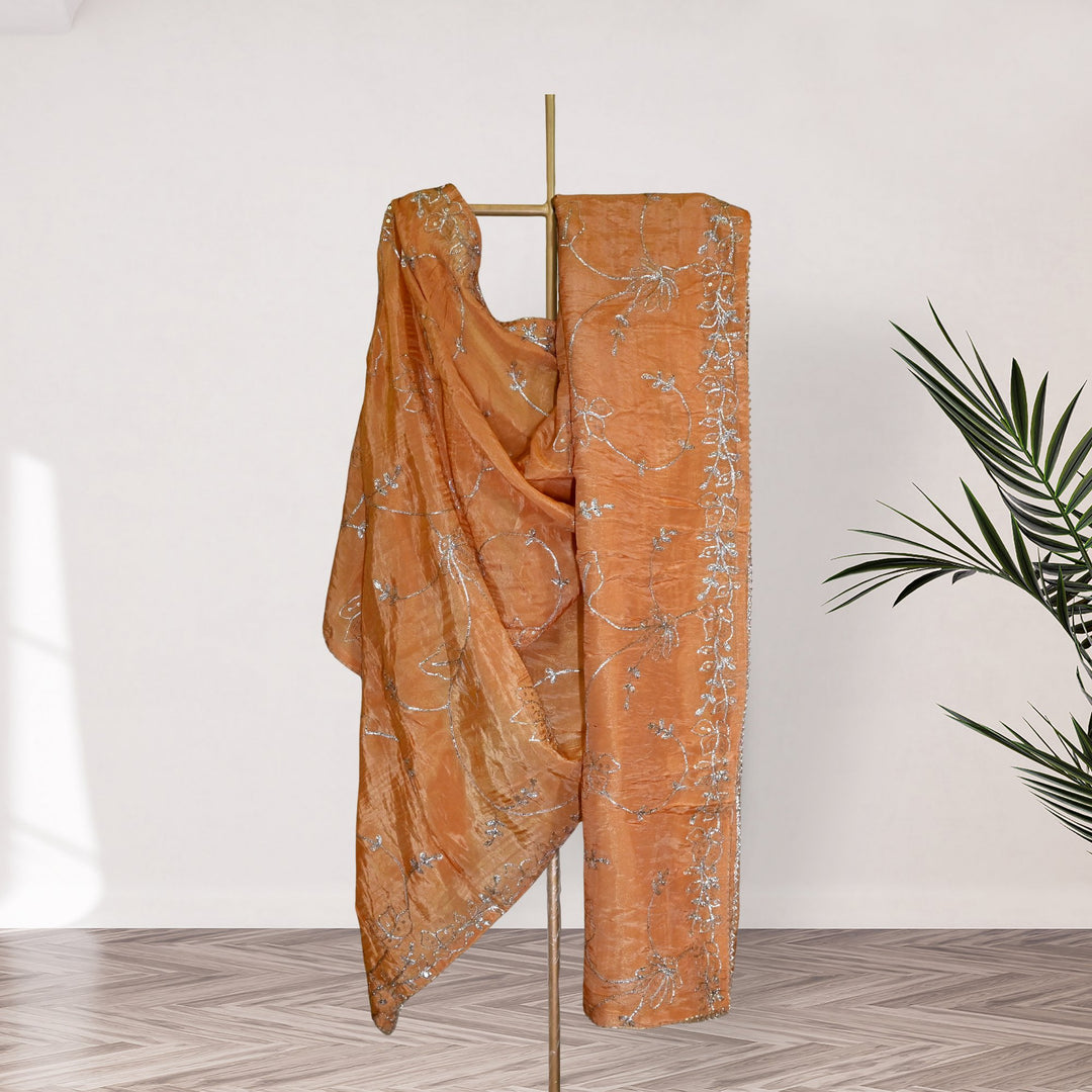 Beautiful Tissue Gota Sequins Embroidery Dupatta