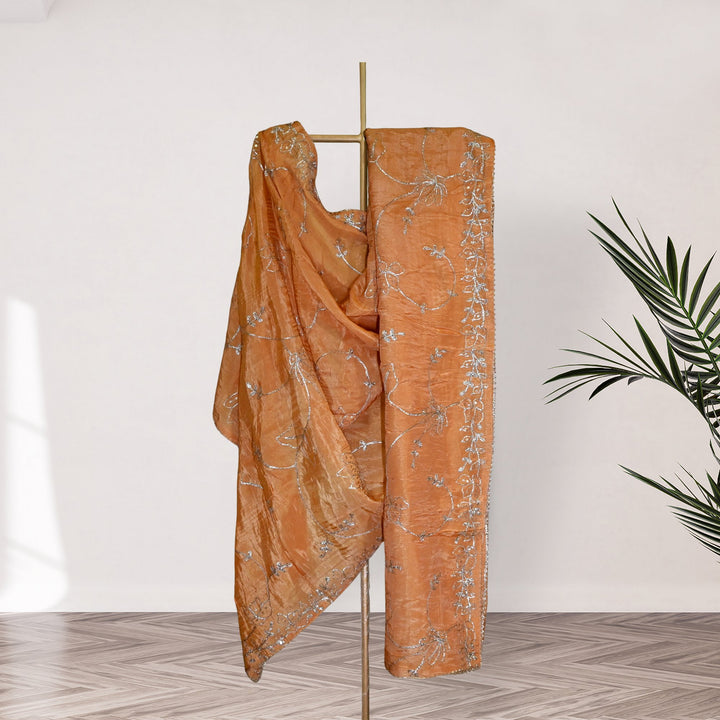 Beautiful Tissue Gota Sequins Embroidery Dupatta
