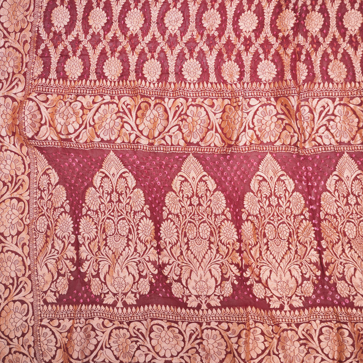 Maroon Ghatchola Bandhani Dupatta