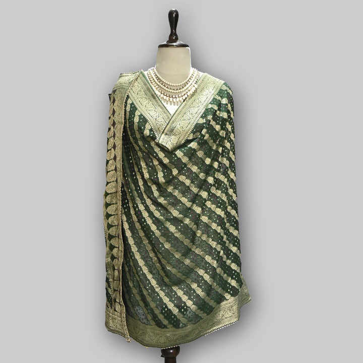 Premium Semi Georgette Leheriya Bandhej Dupatta – Elegant Ethnic Dupatta for Women-A1