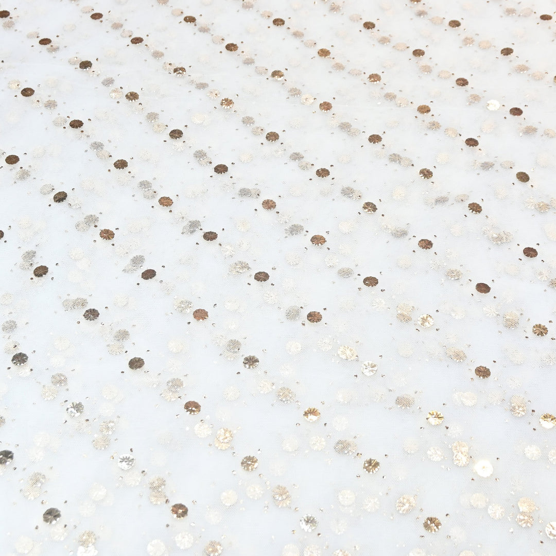 Dyeable Net Mukaish Work Fabric SST001