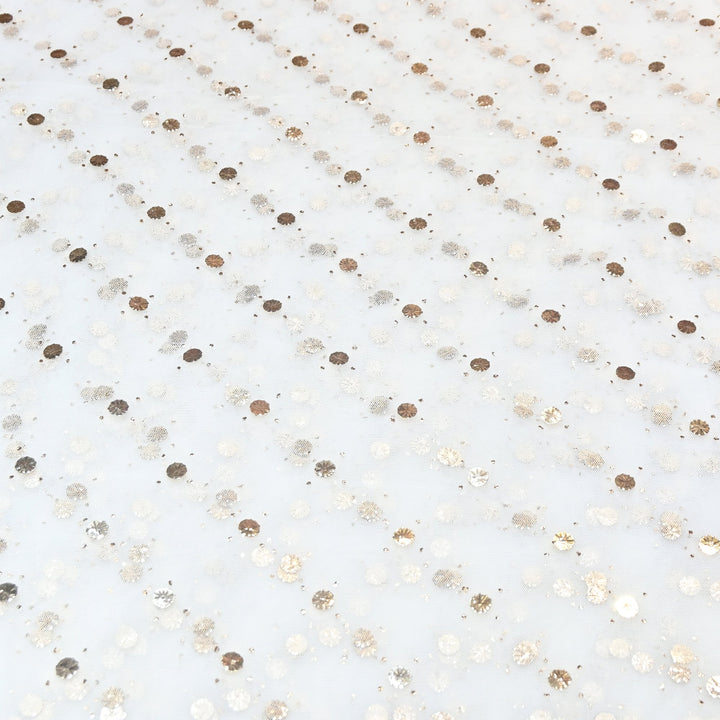 Dyeable Net Mukaish Work Fabric SST001
