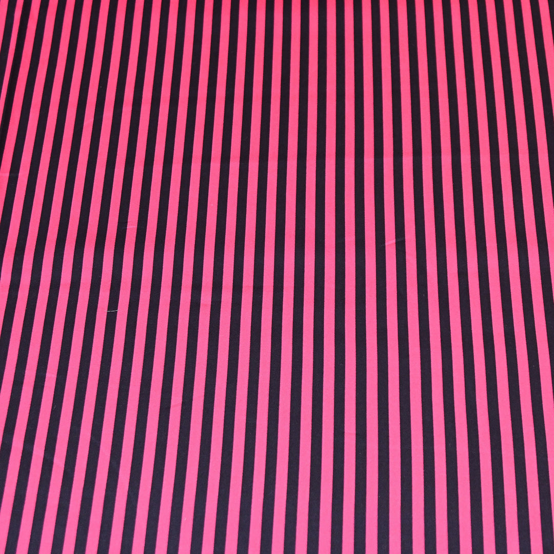Glace Cotton With Beautiful Stripes Print Fabric – Lightweight Designer Cotton Fabric - LT0185-12