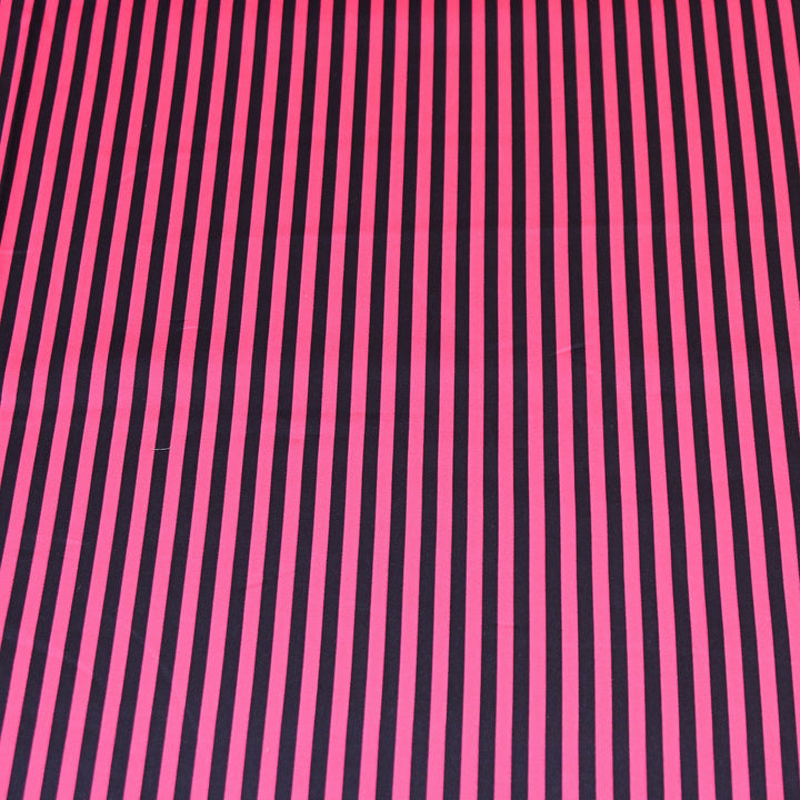 Glace Cotton With Beautiful Stripes Print Fabric – Lightweight Designer Cotton Fabric - LT0185-12