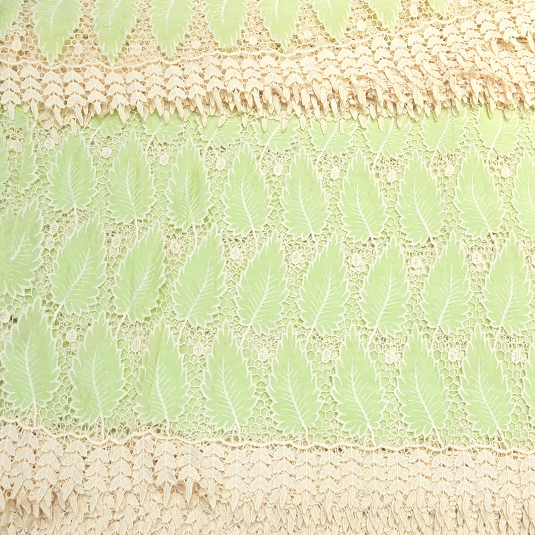 Cut Work Embroidered Fabric on Imported Crepe