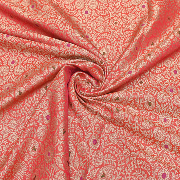 Katan Silk Meena Brocade Fabrics