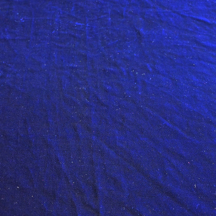 Lapis Blue Color Plain Pure Silk Velvet Fabrics