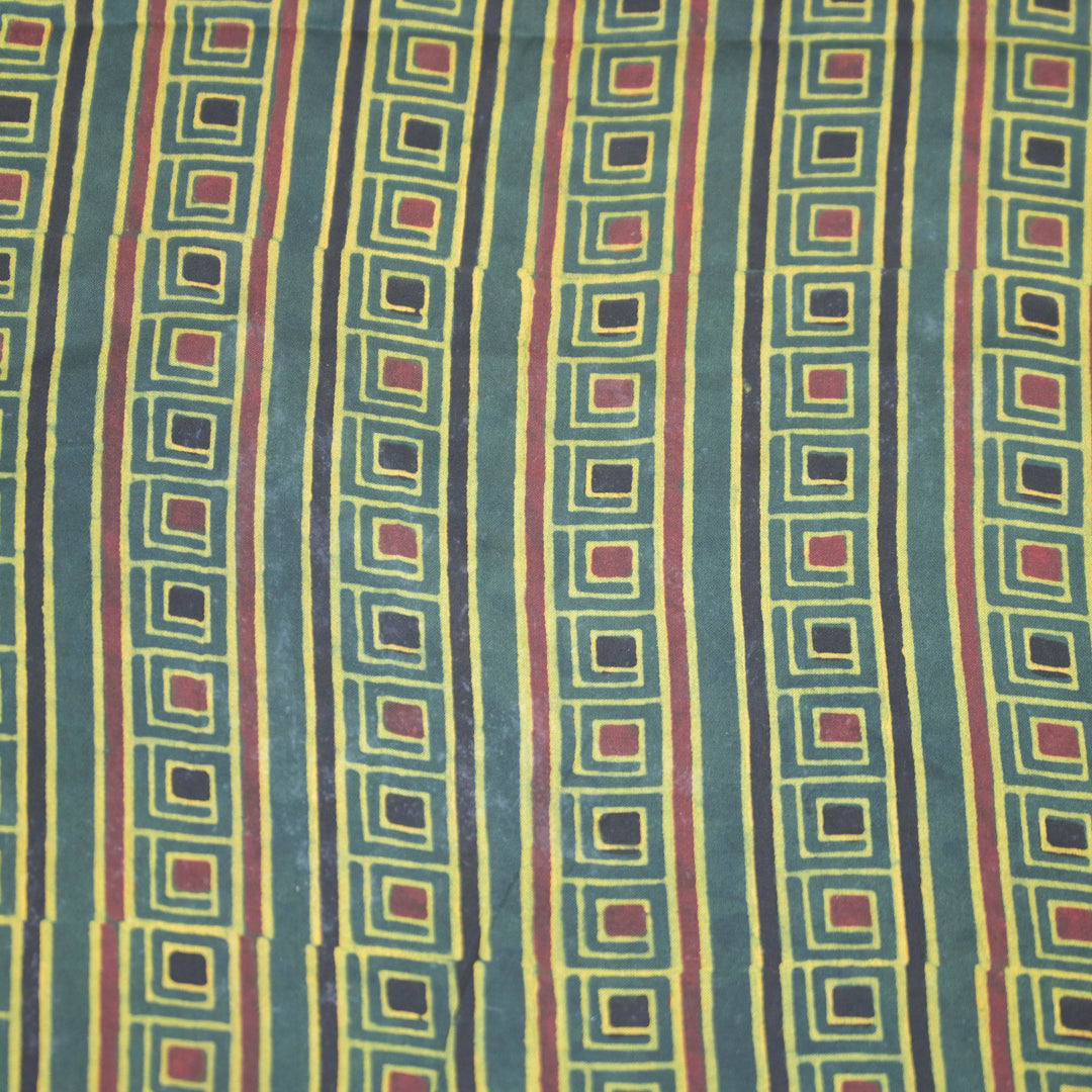 Bottle Green Modal Satin in Digital Print