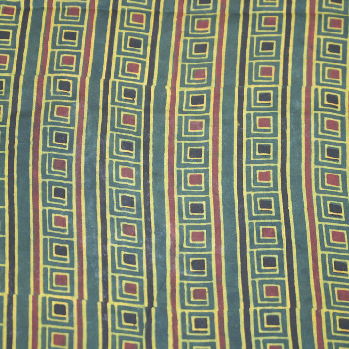 Bottle Green Modal Satin in Digital Print