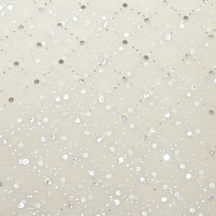 28gm Organza Mukaish Hand Work Fabrics