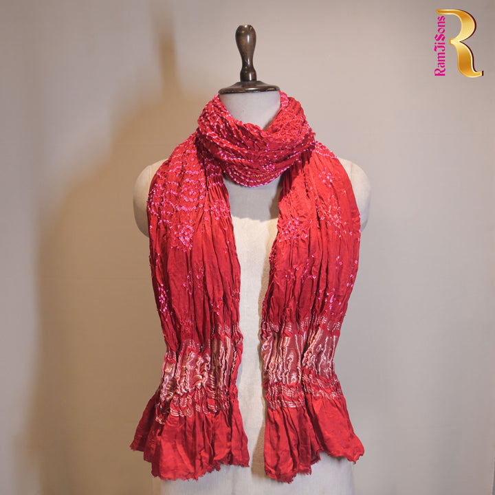 Red Bandhani Dupatta