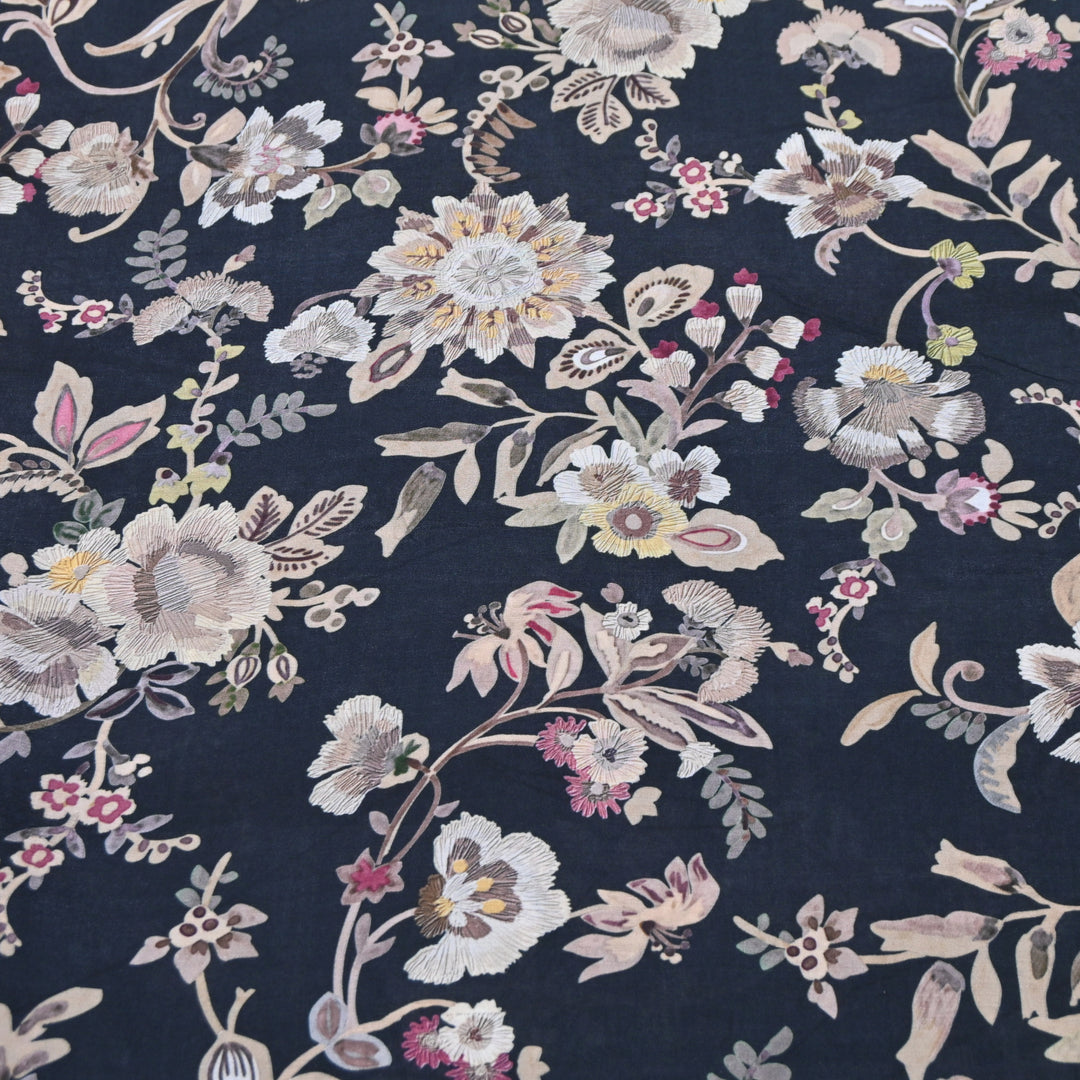Multicolor Muslin Digital Print Fabric-000844-21