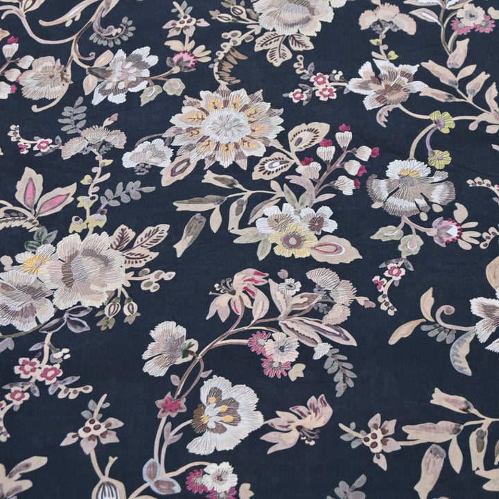 Multicolor Muslin Digital Print Fabric-000844-21