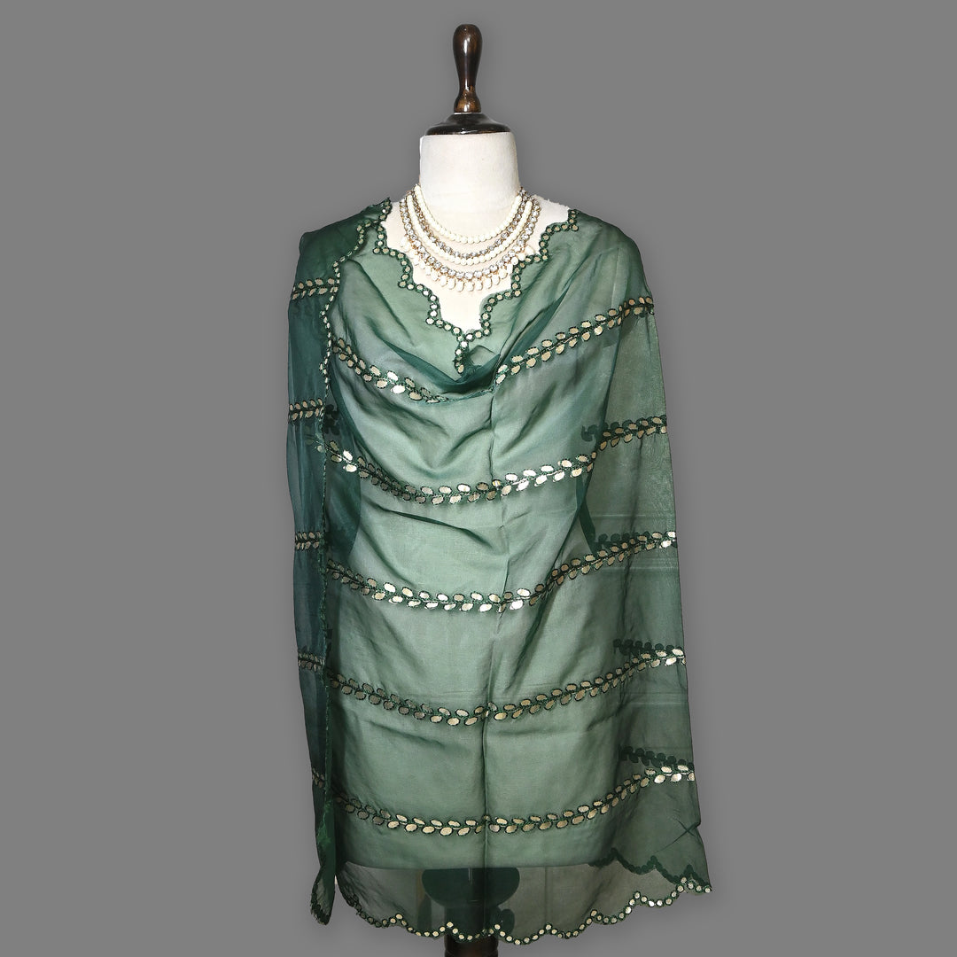 Organza Gota Patti Work Dupatta – Elegant Ethnic Dupatta for Women
