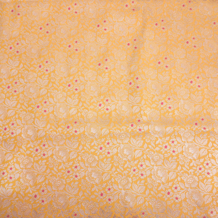 Warm Mustard Silk Meena Zari Brocade | B-22-184