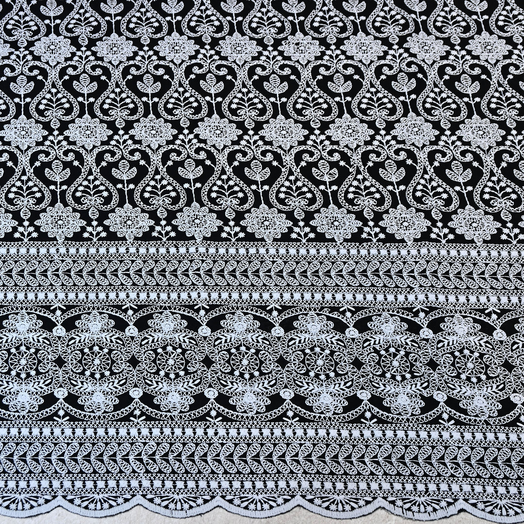 Cotton Chicken thread Embroidery Fabric – Soft Elegant Summer Designer Fabric- H20067-1