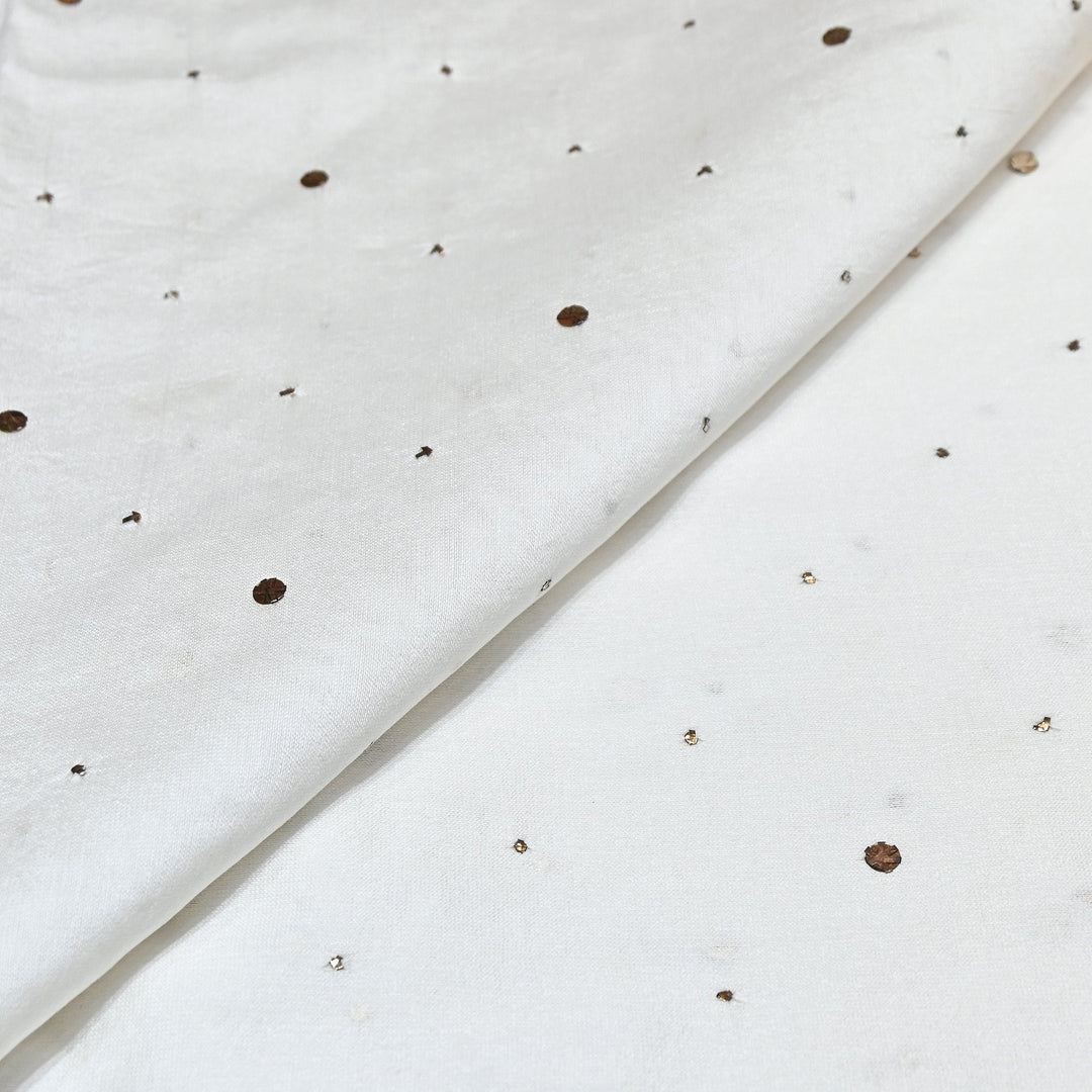 Dyeable 70 GM Chanderi Handwork Mukaish Fabric CCC098