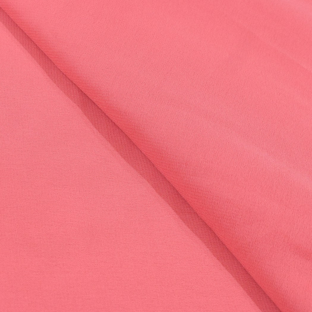 Watermelon Pink Colour Poly Georgette Fabrics