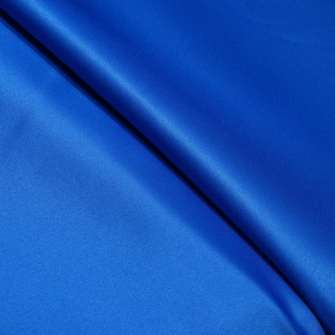 Smalt Blue Colour Heavy Bridal Satin Fabrics