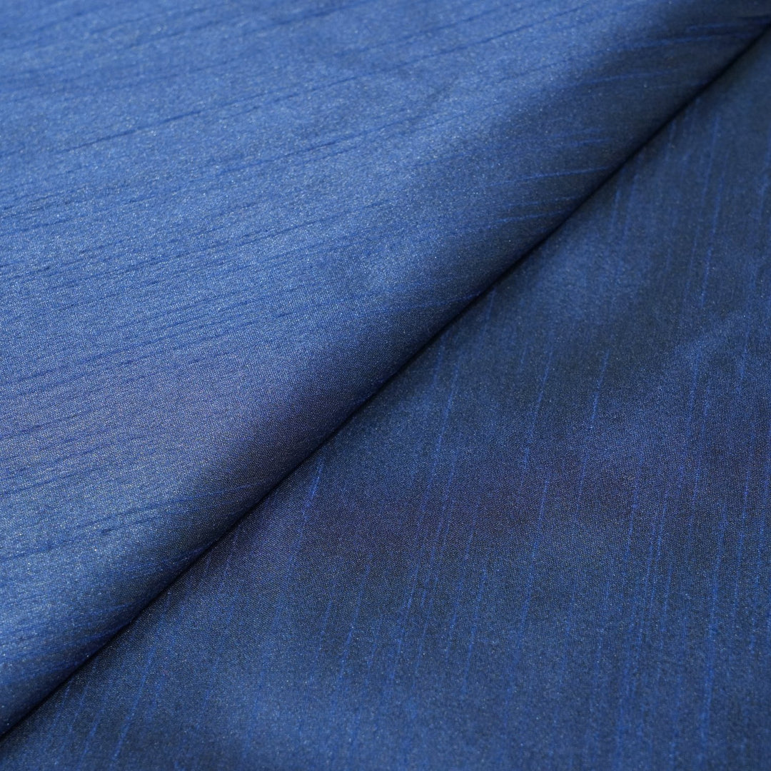 Navy Blue Colour Poly Dupion Fabrics