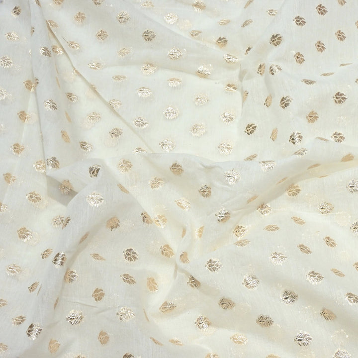 Dyeable Badla Zari Chanderi Fabrics