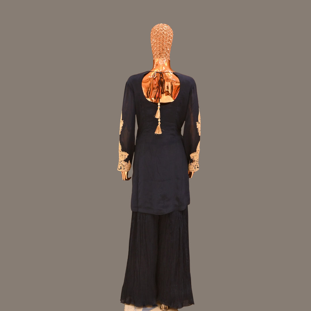 Midnight Blue Sharara Set