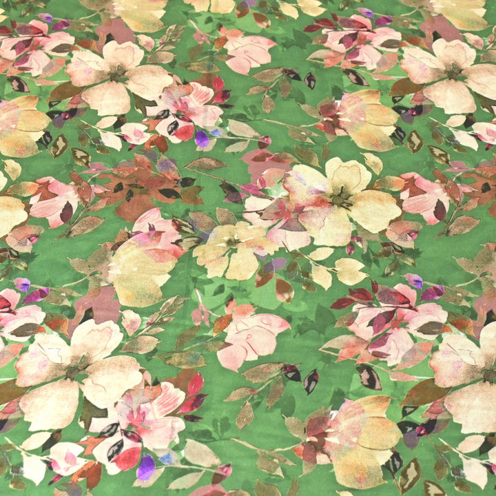 Floral Bamberg Satin Digital Print Fabrics