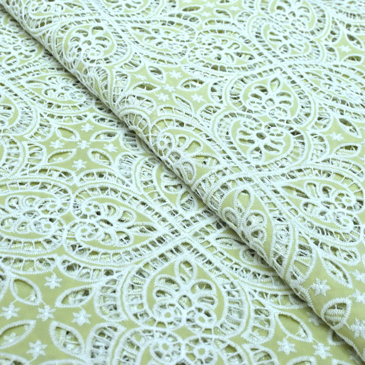 Cut Work Embroidered Fabric on Imported Crepe