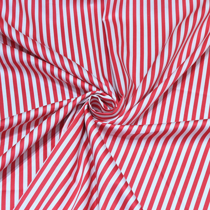 Glace Cotton With Beautiful Stripes Print Fabric – Lightweight Designer Cotton Fabric - LT0185-8