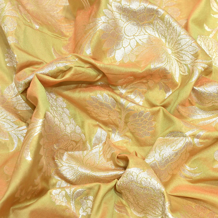 Katan Silk Zari Jaal Brocade Fabrics